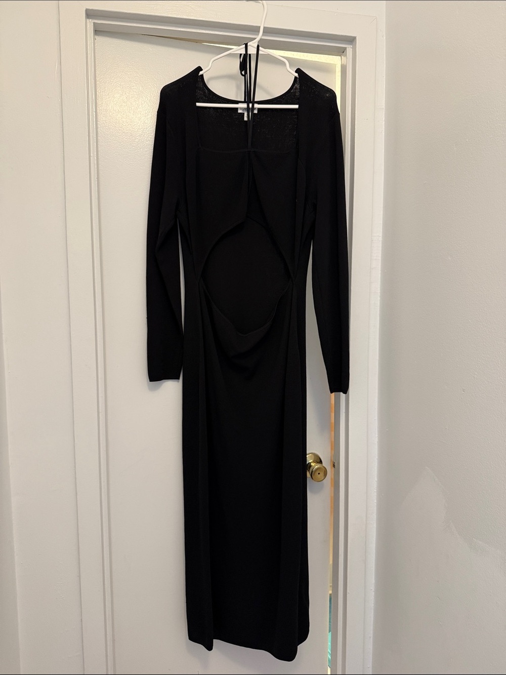 Women’s Black Long Sleeve Cutout Dress